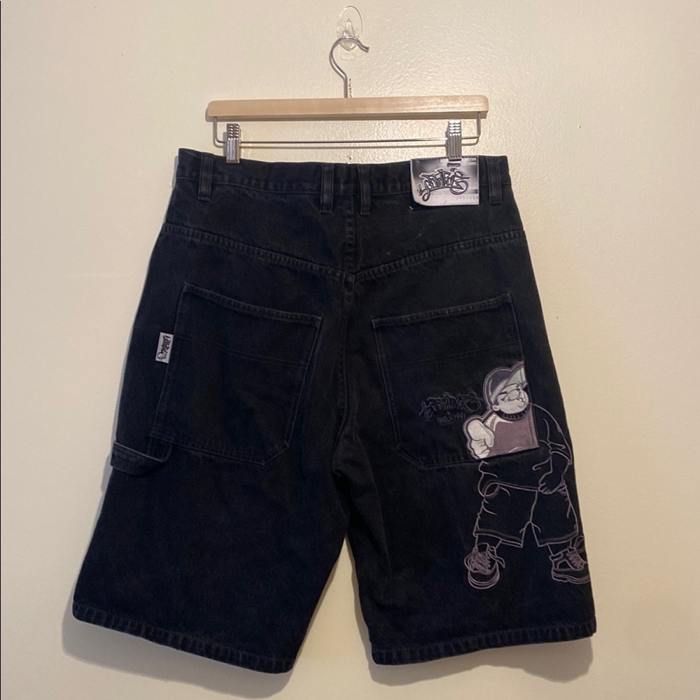 SOUTH POLE Black Denim Men's Shorts. Size 36